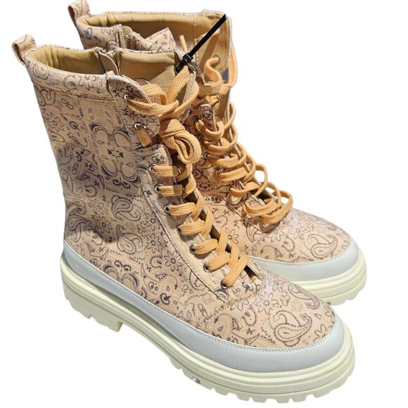 Free People Feels Good To Be Lost Paisley Lug Sole Boot - Picture 2 of 9